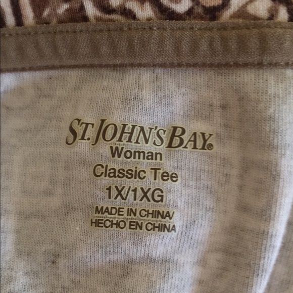 🐬 CLEARANCE ITEM! St. John’s Bay Woman Classic Tee - Soft & Stretchy 1X - Picture 3 of 7
